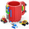 DAYMOO Build on Brick Mug,Divertenti Tazza da caffè, Tazza colazione personalizzata,Tazza Natalizia con Halloween,Regalo di compleanno,Rosso