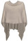 Mississhop 221 Poncho aus Mischgewebe für Damen Cape Überwurf One Size Taupe
