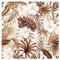 murando - Tapete selbstklebend 10m Wandtattoo dekorative Möbelfolie Dekorfolie Fotofolie Panel Wandaufkleber Wandposter Wandsticker - tropische Blätter Palme Blumen beige braun b-B-0575-j-a