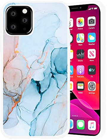 Yoedge Handyhülle iPhone 6 Plus/6s Plus Hülle 5,5, Blau Marmor Muster TPU Bumper mit Silikon Weiche Schlank Schutzhülle Handytasche Gummi Dünn Flexibel Case Stoßfest Handy hülle für iPhone 6S Plus