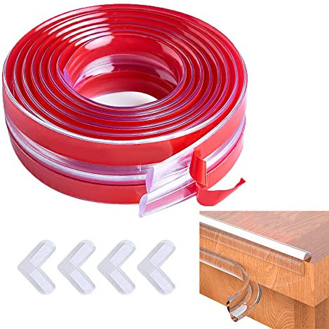 AYGCI Kantenschutz 3M Baby Transparent Sicherheit Eckenschutz 4 Stück Stoßschutz Selbstklebend Klebestreifen für Kindersicherung Tisch Bett Möbel Schutz