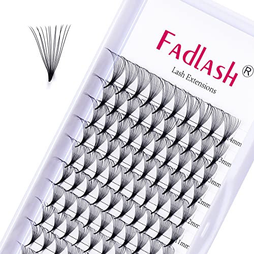 Premade Russian Volume Eyelashes 14D 0.05 D Curl 8-14mm Mix Tray Lashes Fans Russian Pre Made Volume Lash Extensions(14D-0.05-D-Mix(8-14))
