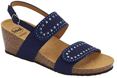 Scholl Femme Michelle 2.0 Sandale, Navy Blue, 40 EU