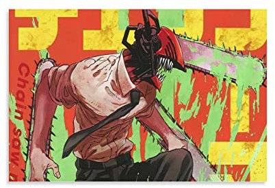 Chainsaw Man Anime Poster Poster & Prints Poster For Room Aesthetic Wall Art Picture Family Bedroom Decor Poster Decorative Painting Canvas Wall Art Living Room Posters Bedroom Painting 12x1