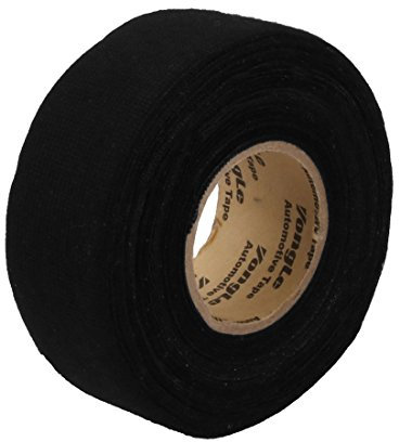 Ruilogod Schwarz 32m x 12mm x 3mm Isolation Klebstoff Tuch Band Auto Kabelbaum Klebeband