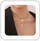 Dervivea Boho Geschichtet Schloss Halsketten Choker Schlüsselanhänger Halskette Kette Punk Klobige Kette Halskette Gold Vorhängeschloss Halskette Schmuck Für Frauen Und Mädchen