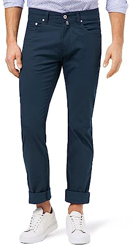 Pierre Cardin Herren Lyon Tapered 5-Pocket Hose Sommergabardine, leicht Navy