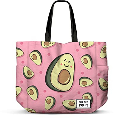 Oh My Pop! Waca-Borsa della Spesa Shopping FAN Orizzontale, Rosa, 46 x 35 cm