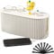 Kabelmanagement-Box mit 10 Kabelbindern, Kabel-Organizer-Box, großer Kabel-Organizer für Steckdosenleisten, TV-Computer-Drähte, Kabelverstecker, Organizer-Box für Zuhause, Büro (weiß)