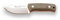 Joker Erizo TS1 - Jagdmesser Bushcraft aus Böhler Stahl N695 und Micarta Canvas Griff in grün - Messer mit Klinge 7,5 cm - inklusive Lederscheide in schwarz