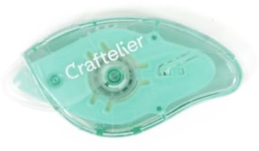 Craftelier - Dispenser adesivo con nastro biadesivo permanente | Progettato per progetti di scrapbooking e altri lavori artigianali | Ricaricabile e privo di acidi | Misure 8 mm x 7 m - Colore