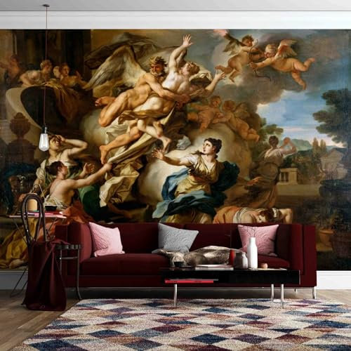 Anpassen 3D Tapete Wandbilder Religiöse Ölmalerei Kinder Tapete Vintage Engel Große Tapete Wandbilder Für Wände Wohnzimmer, Schlafzimmer Dekoration 150x105cm