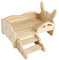 Folpus Meerschweinchenschlafsack Holz mit Treppe, Kaninchenschlafbett, Kleintierbetten für Hamster, Bartagamen, Zwergkaninchen, Chinchillas, Igel, Stil a
