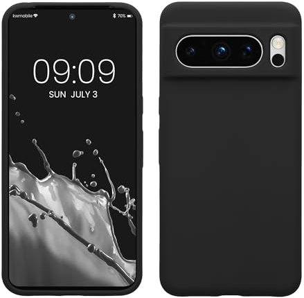 kwmobile Handyhülle für Google Pixel 8 Pro Hülle, für Pixel 8 Pro Case - Hülle Silikon - kabelloses Laden - Schwarz matt