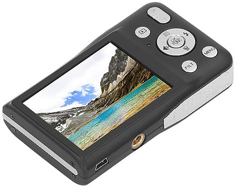 Fotocamera Digitale 8K, Videocamera per Bambini HD 68MP Schermo da 2,7 Pollici Zoom 16X Timer Scatta Filtro Bellezza Registrazione Video Fotocamera Digitale Compatta (BLACK)