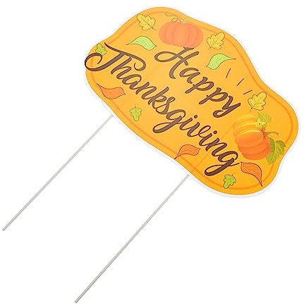1stk Thanksgiving-erdungsstecker Dekoratives Schild Für Den Außenbereich Rasenpfahlschild Hofschilder Dekor Thanksgiving-dekoration Für Den Außenbereich Slogan Herbst Pp