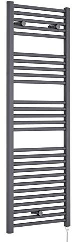 Balterley Electric Radiators Wall Mounted, Vertical Radiator Ladder with 27 Round Towel Rails, Anthracite Radiators, Tall Radiator for Bathroom, Kitchen - 480mm x 1375mm, 750 Watt (Anthracite)