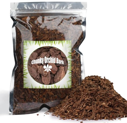 Orchid Bark for Plants, Organic Pine Bark for Proper Root Development for Phalaenopsis, Cattleyas, Dendrobiums, Oncidiums, Paphiopedilums and More (2L, Small(4-8mm))