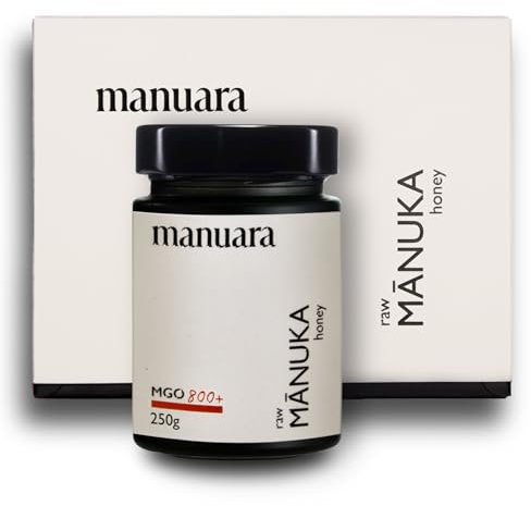 Original Manuka Honig aus Neuseeland 800+ MGO UMF 20 – 250g im Glas – laborgeprüft mit zertifiziertem Methylglyoxal-Gehalt | 100% natürliche Qualität | naturbelassen und rein