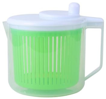 BIRJXVTO Salad Dryer Single Serve Salad Spinner Lettuce Spinner And Dryer Fruit And Vegetable Washing Basket Bowl - Great Fruit And Vegetable Washer Kitchen(Green)