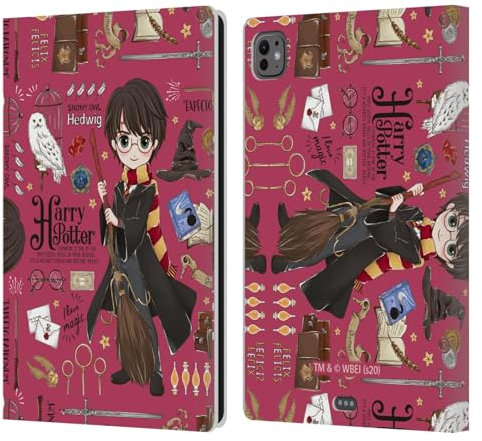 Head Case Designs Licenza Ufficiale Harry Potter Modello Harry Deathly Hallows XXXVII Custodia Portafoglio in Pelle Compatibile con Apple iPad PRO 11 M4/M5 2024/2025