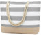 oscaurt Strandtasche XXL Familie Shopper Tasche Damen Badetasche Wasserdicht Umhängetasche Beach Tote Bag mit Reißverschluss Faltbare Reisetasche Sporttasche Travel Bag (Hellgrau)