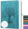 ZXHQ B5 Bullet Dotted Journal Notizbuch: 160gsm dickes Papier, 256 Seiten, Punktraster-Hardcover, Lebensbaum-Design, feine Innentasche - 19.5 × 25.5cm Seegrün