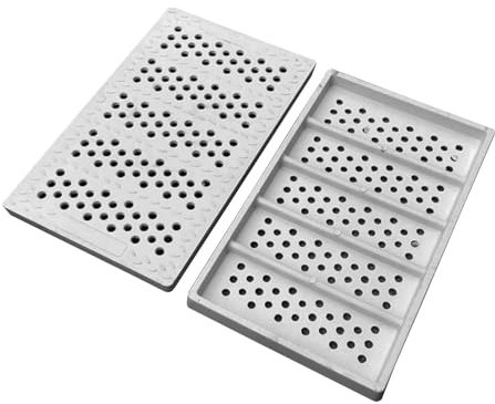 rejilla desague jardin Cubierta de zanja de drenaje de resina antideslizante, rejilla de drenaje inferior de bajante para patios, estacionamientos, escuelas, piscinas, obras de drenaje, placa de cubie