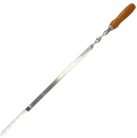 Edelstahl-Grillspieße/Adana Spieß mit Holzgriff 70cm 2mm Stark