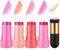 FDEETY 4 Stück Rouge Stick Jelly Blush Set Blush Pinsel Jelly Blush Stick Lip Stain Make Up Stick Make Up Geschenkset Feuchtigkeitsspendend Lippenstift Mit Make Up Pinsel(4 Farbe)
