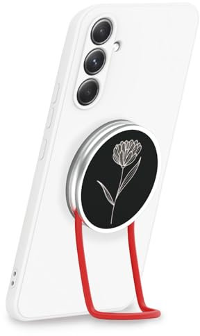 IMStick Magnetischer Handy-Griff und flexible Handyhalterung – Neodym-Magnete und Flugzeug-Aluminium – Handy-Ständer mit Silikondrähten für nicht magnetische Oberflächen – nicht kompatibel mit MagSafe