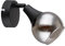 Globo Wandlampe Wandleuchte 1 flammig Metall Rauchglas Wandstrahler Kugel, 1x E14, 9x14cm, Wohnzimmer Flur Schlafzimmer