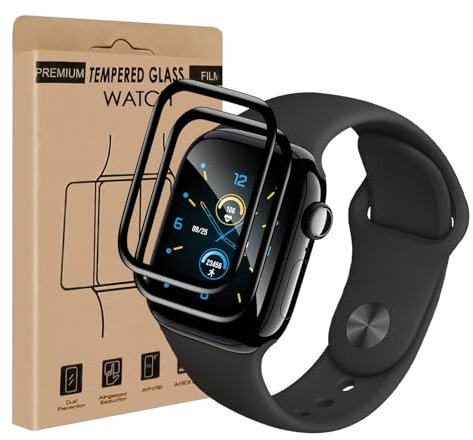 2 Stück Schutzfolie für Panzerglas für Apple Watch Series 10 46mm, HD Klar 3D Volle Abdeckung Präzise Passform Schutzglas, Frei von Staub Bläschenfrei iWatch 46mm Displayschutzfolie
