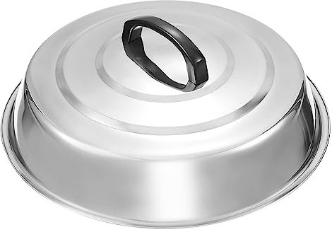 Happyyami Topfdeckel Edelstahl Mit Hitzebeständigem Griff 32cm Auslaufsichere Verbreiterte Abdeckung Zum Dämpfen Und Kochen Für Pfannen Und Woks