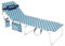 AKTIVE Tumbona Plegable de Playa, 201x68x79 cm, Reclinable en 4 Posiciones, Estructura de Acero y Tejido poliéster, Cojín removible, Antivuelco, Máx 110 kg, Asas de Transporte, Modelo Aruba (62418)