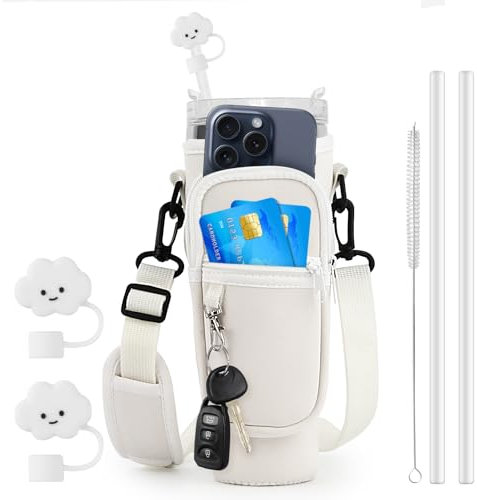 Sac pour Stanley Cup, Accessoires pour Stanley Cup avec Sangle et Poche pour Téléphone Portable, pour Les Voyages, La Randonnée, La Course