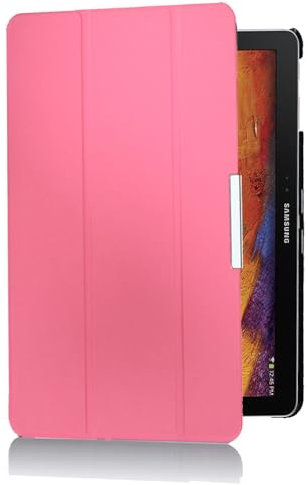 Galaxy Note 10.1 2014 Edition Tablet Case, Lightweight Smart Trifold Stand Case Cover for Samsung Note 10.1 Model SM-P600 P601 P605 with Magnetic Pocket (Pink)