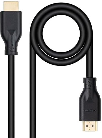 Brightium Cable HDMI V2.0 4K@60Hz 18Gbps, 0.5 m, color negro, ideal para conectar dispositivos de alta definición y transmisión de audio y video.