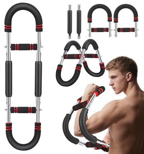 20-60Kg Verstellbares Twister-Armtrainer, Verstellbares Brusttrainingsgerät, Tragbarer Unterarmtrainer, Abnehmbares Design, 2-Stufen Federwiderstand Krafttrainingsgerä für Heimtraining