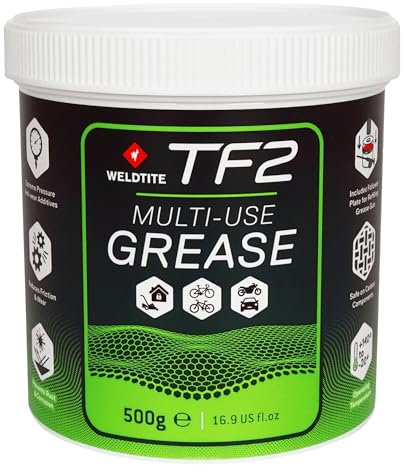WELDTITE TF2 Multi-Use Grease, Workshop Sized - Suitable for Bikes, Garden Equipment, Cars and Motorcycles, 500 g (Pack of 1)