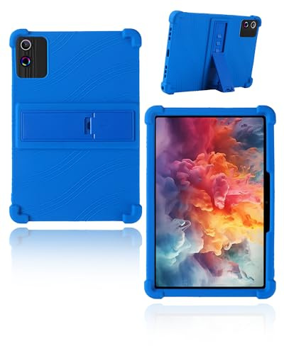 Case for MUISOO KB10L 10 Zoll Android 16 Tablet, yystao Kids Skin-Friendly Soft Silicone Protective Cover compatible with MUISOO Tablet KB10L, Adjustable Stand (Blue)