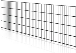 Doppelstabmatte 6/5/6 – 2,5 m breit – feuerverzinkt & pulverbeschichtet – in verschiedenen Höhen – Maschenweite 50x200 mm – Feuerverzinkt, Anthrazit oder Moosgrün (Anthrazit RAL 7016, 830 mm)