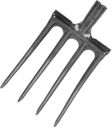 Yctze Garten-Grabegabel aus Hartstahl – Robustes 4-Zinken-Werkzeug für die Bodenbearbeitung und Vielseitige Gartenarbeit (4 Zinken)