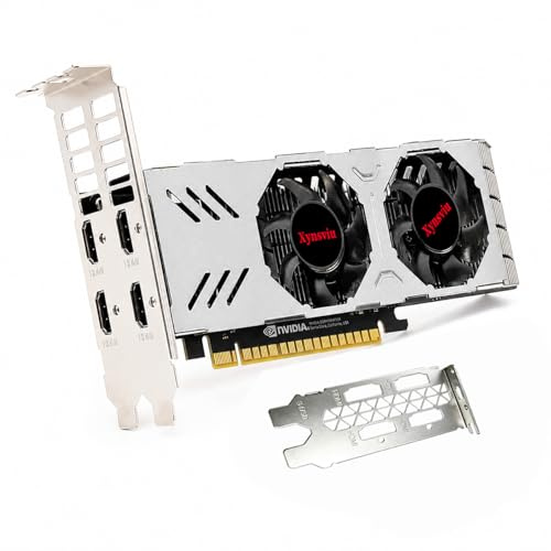 Xynsviu GT 740 Low Profile Grafikkarte, 2 GB GDDR5, 4 HDMI | Low Profile Grafikkarte mit 4 HDMI Anschlüssen für Multi Monitor Büro, Trading und Workstation Setups
