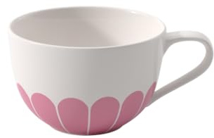 Villeroy & Boch – Fleur Cappuccino-Tasse, Maße: ca. 14,5 × 11 × 7 cm, Lila, spülmaschinenfest & mikrowellensicher, florales Dekor, Kaffeetasse aus Premium Porzellan