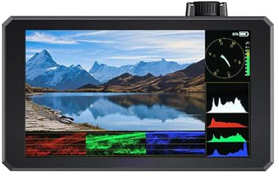 Akozon Monitor SDI con Pantalla Táctil de Alto Brillo de 6 Pulgadas y 1500 Nits para Profesionales de la Fotografía
