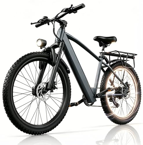 Electric Bikes for Adults, 26 Electric Mountain Bike with 36V 10.4AH Battery, 65Nm 250W Motor, LCD Display, 3 Riding Mode, E-Bike with 7 Speed Gear, Mileage up to 50-60KM, Disc Brake, Max Load 150kg