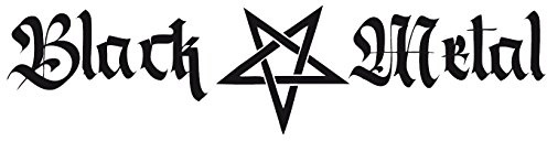 Black Metal Pentagramm (lang) Autoaufkleber, 28cm Autoaufkleber für die Heckscheibe oder Lack (weiß)