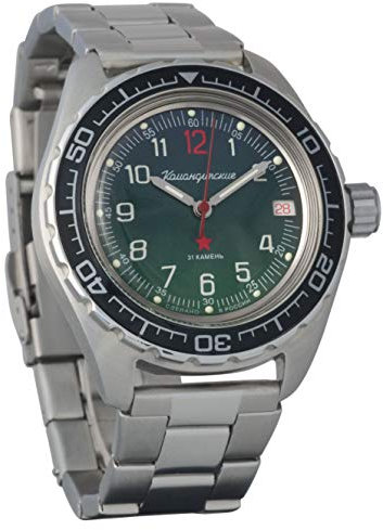 Vostok Komandirskie 200 WR Herren-Armbanduhr, mechanisch, automatisches Aufziehen, 020711