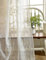 Lactraum Vorhang Wohnzimmer mit Ösen Weiß Transparent Bestickt Vintage Klassische Voile (Dichte) 300 x 245 cm